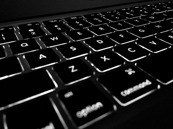 Close up of a black keyboard