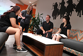 Athletic Training Students Sitting and Talking