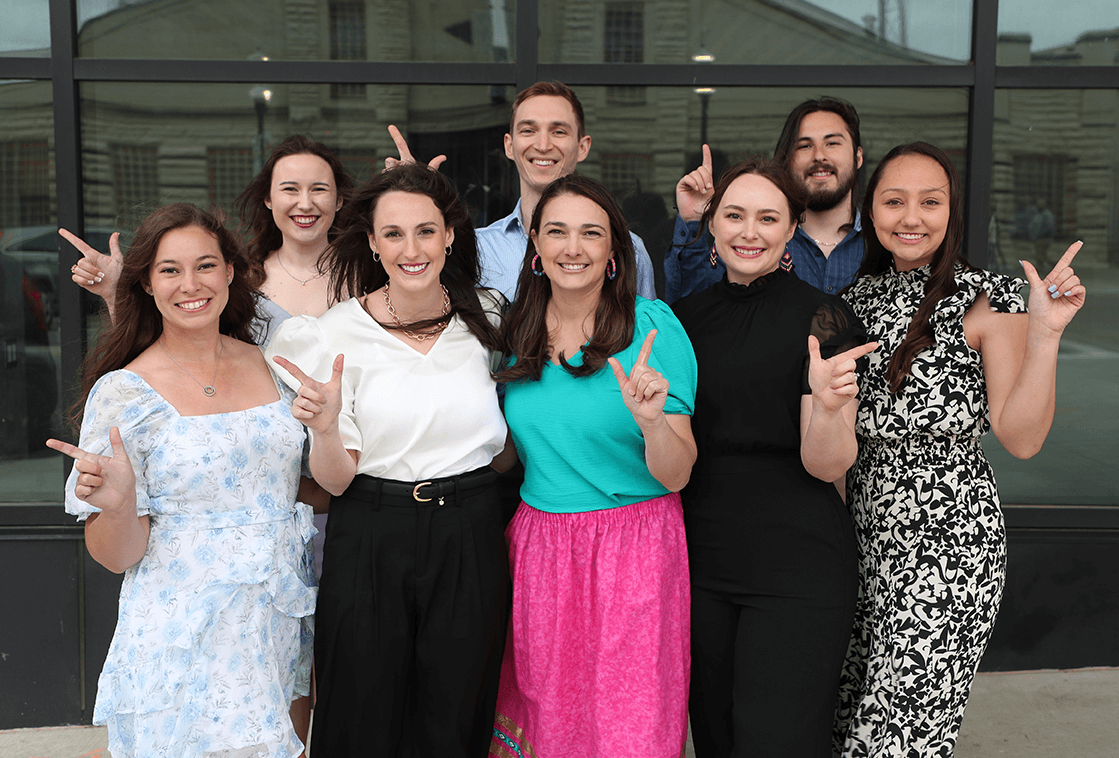 Students from Match Day pose for a photo at Cain’s Ballroom in Tulsa, OK.