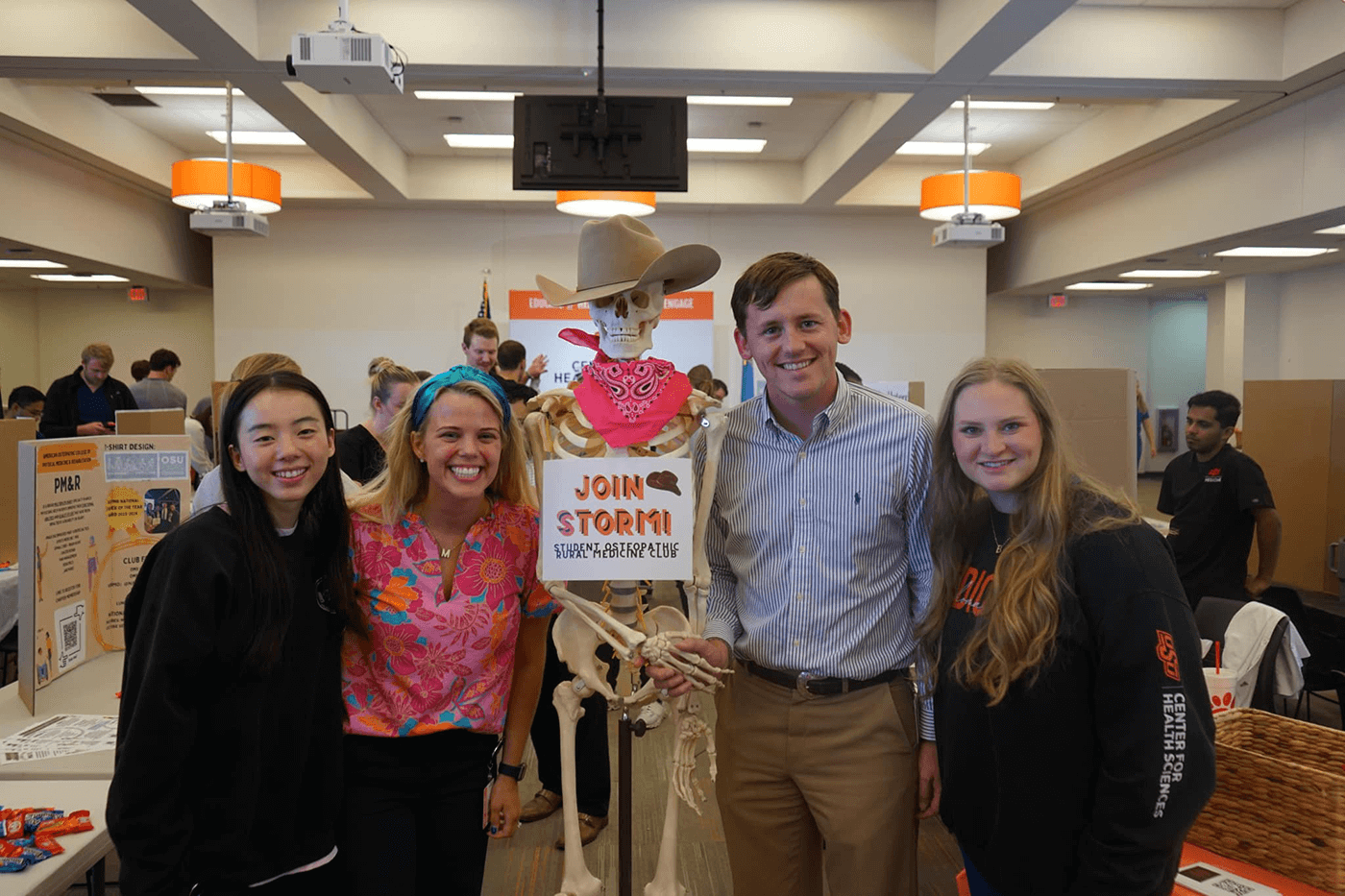 OSU-CHS students attending the student club fair.