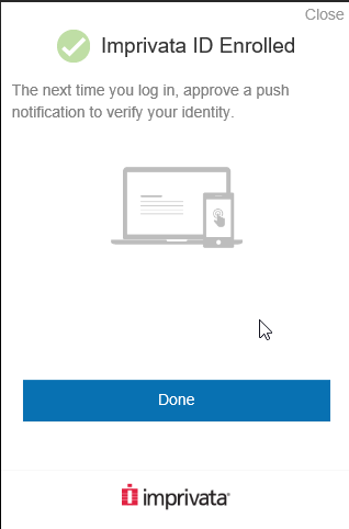Imprivata App Enroll Success