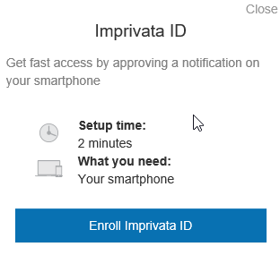Imprivata Enrollment Message