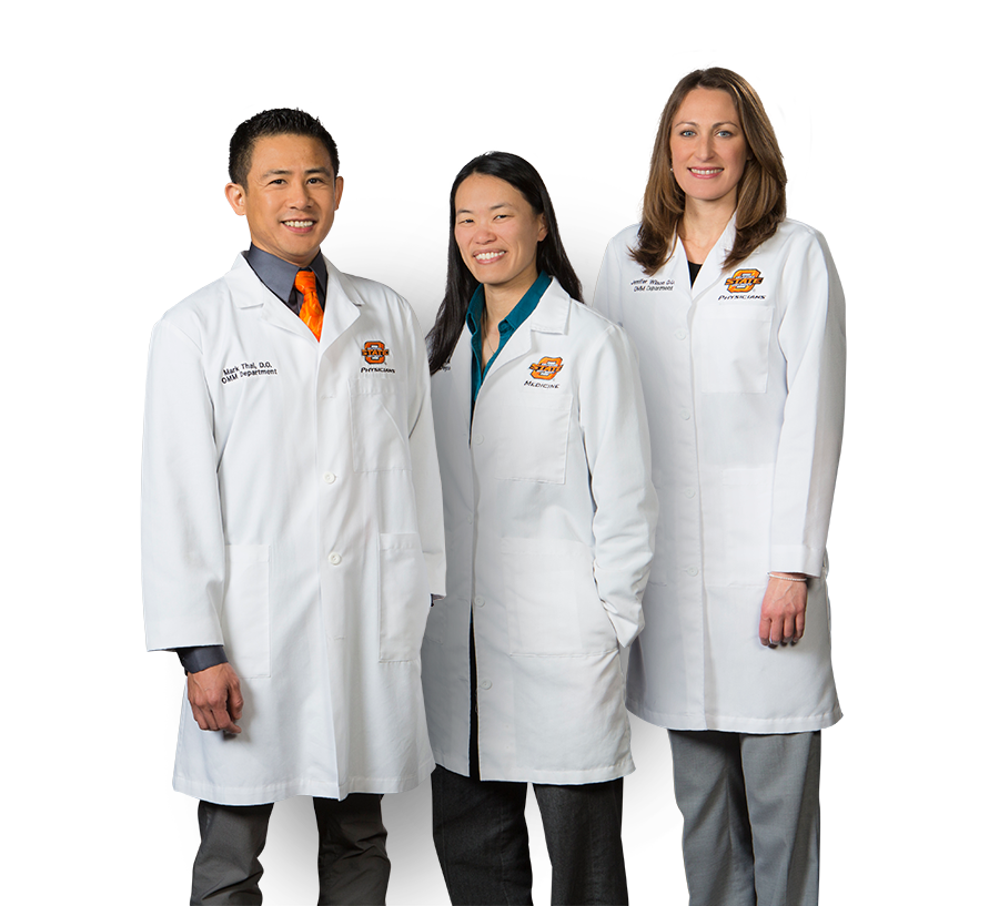 Group photo of Dr. Mark Thai, Dr. Leslie Ching, and Dr. Jennifer Wilson